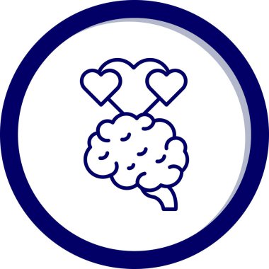 Beyin. Web simgesi basit tasarım