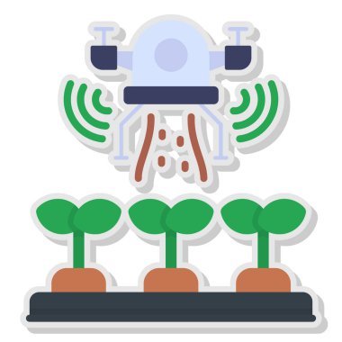 robot. Web simgesi basit illüstrasyon