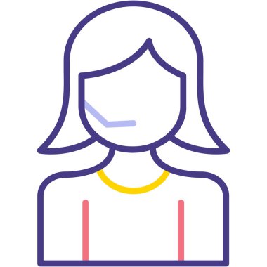 Kadın simgesinin vektör illüstrasyonu