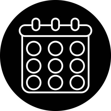 Takvim simgesi vektör illüstrasyonu