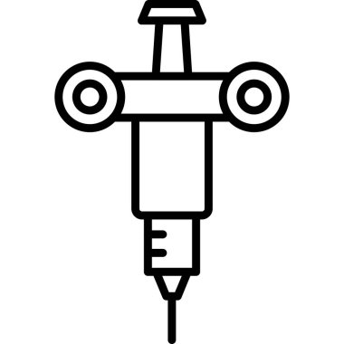 Şırınga simgesinin vektör illüstrasyonu