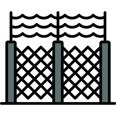 çit dolu vektör simgesi tasarımı