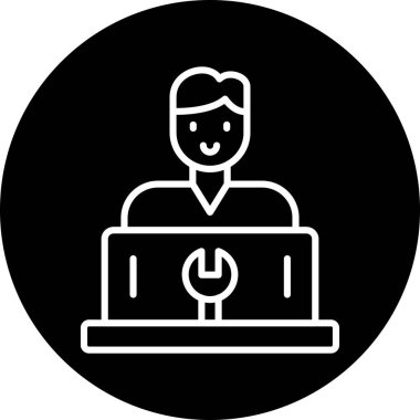 İş simgesinin vektör illüstrasyonu