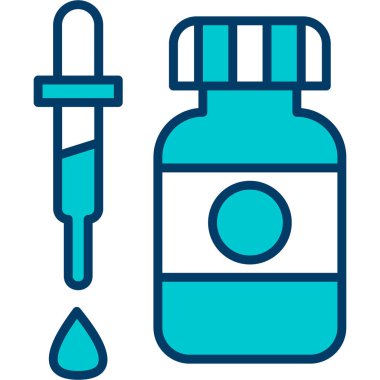 Tıbbi şırıngalı aşı şişesi.