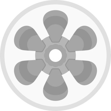 Web tasarımı için basit ana hatlı fan vektör simgesi