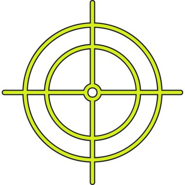 radar hedef simgesi. Beyaz arkaplanda izole edilmiş web tasarımı için radar hedef vektör simgesi