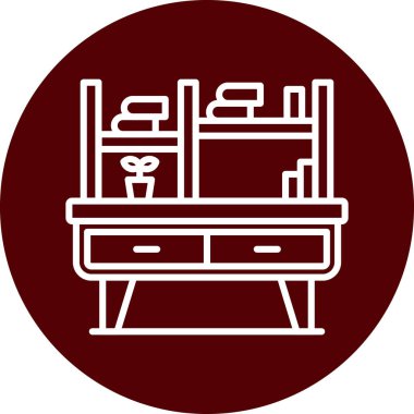 Mobilya simgesinin vektör illüstrasyonu