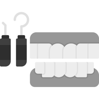 Diş telleri vektör simgesi