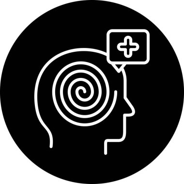 beyin ikonu vektör illüstrasyonu