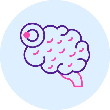 Beyin web simge vektör çizim