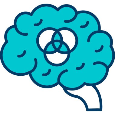 Oklu beyin ve beyin vektör çizimi