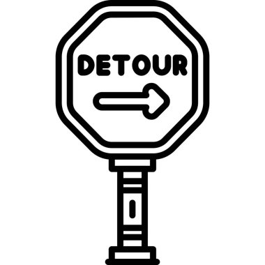 dur işareti simgesi, basit vektör illüstrasyonu