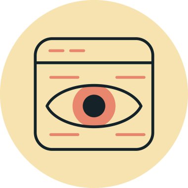 Göz simgesi vektör illüstrasyonu