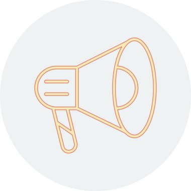 megafon simgesinin vektör illüstrasyonu