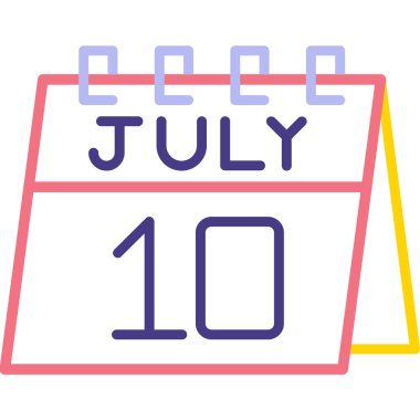 10 Haziran vektör simgesi, tek gün simgesi