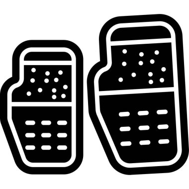 Siyah ve beyaz simgesinin vektör illüstrasyonu