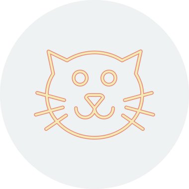 kedi simgesi vektör illüstrasyonu