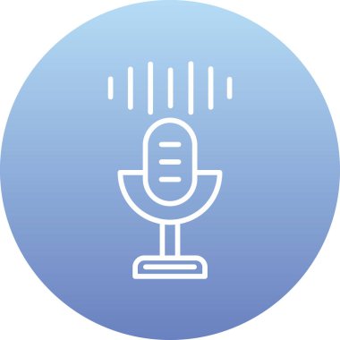 mikrofon simgesi, vektör illüstrasyonu