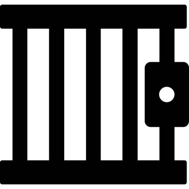 Hapishane web simgesi basit vektör illüstrasyonu