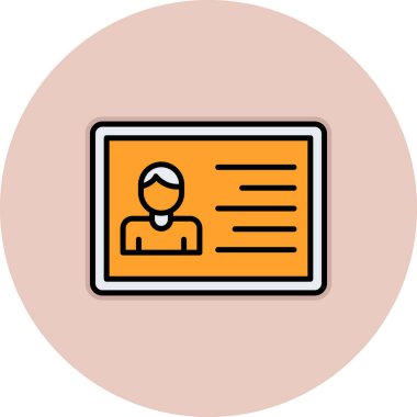 Web simgesi, insan profilinin vektör illüstrasyonu