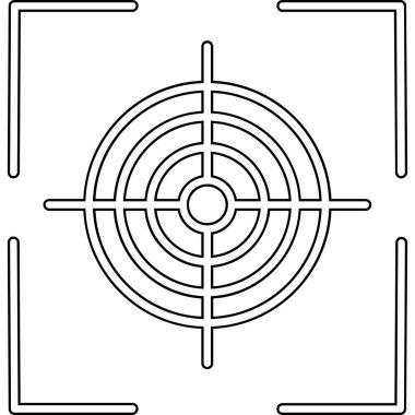 Hedef. Web simgesi basit illüstrasyon