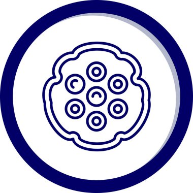 Güzel yiyecekleri olan bir ikonun vektör çizimi