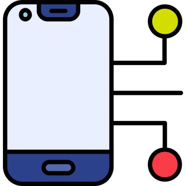 Mobil Uygulama. Basit illüstrasyon