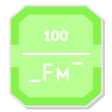 Kimyasal elementli yeşil simge