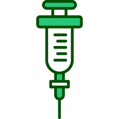 Tıbbi şırınga ikonu. tıbbi aşı inge vektör simgesi düz renk ağı izole