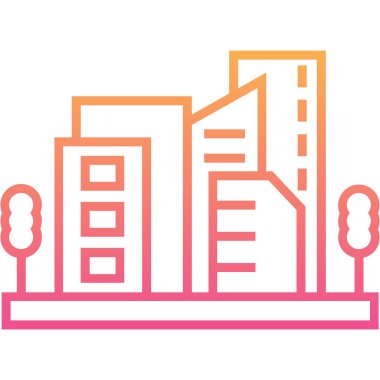 Şehir inşa vektör simgesi. resimleme