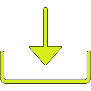 Green Arrow tabelası. kontur simgesi olan beyaz arkaplan. yeşil çizgi.