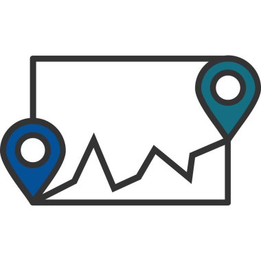 Harita işaretleyici simgesi. vektör illüstrasyonu