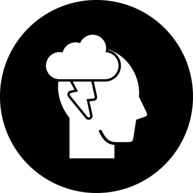 beyin ikonu vektör illüstrasyonu