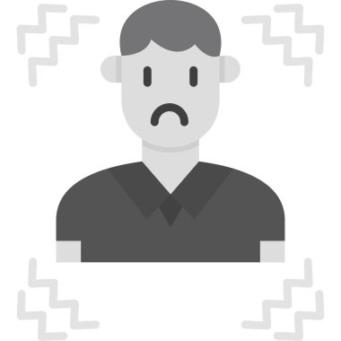 Man sad simgesi, vektör illüstrasyonu