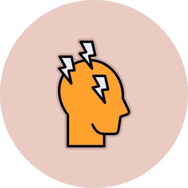 Bir beyin simgesinin vektör çizimi