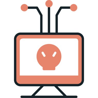 Uzaylı simgesi vektör illüstrasyonu