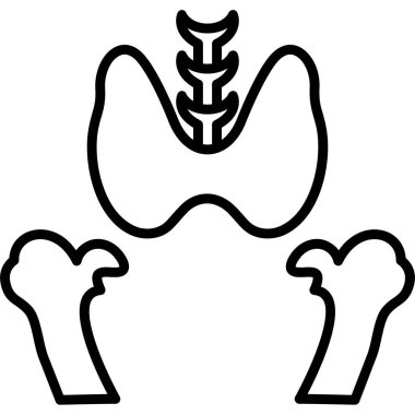 Kemik simgesinin vektör illüstrasyonu