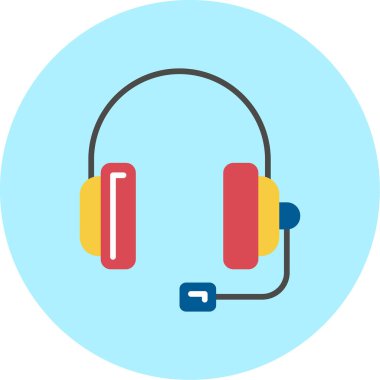 Beyaz arkaplanda kulaklık vektör çizimi