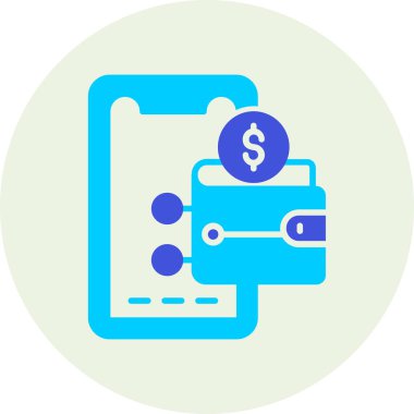 Para için. Web simgesi basit illüstrasyon