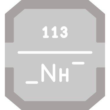 Kimyasal elementin düz tasarım simgesi
