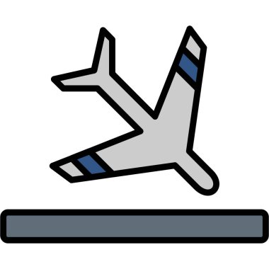 Uçak. Web simgesi basit illüstrasyon