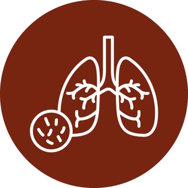 Ciğerler. Web simgesi basit illüstrasyon