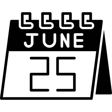 Haziran sembolü düz simge