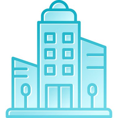 bina binası simgesi - ana hatlar biçiminde