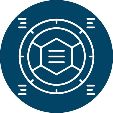 Eşsiz Pusula Vektör Satırı Simgesi