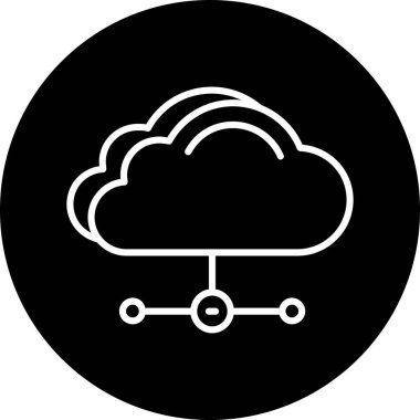 Bulut simgesinin vektör illüstrasyonu