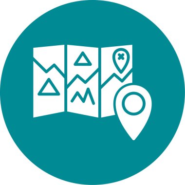 harita simgesi vektör illüstrasyonu