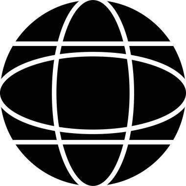 küresel dünya simgesi, vektör illüstrasyonu