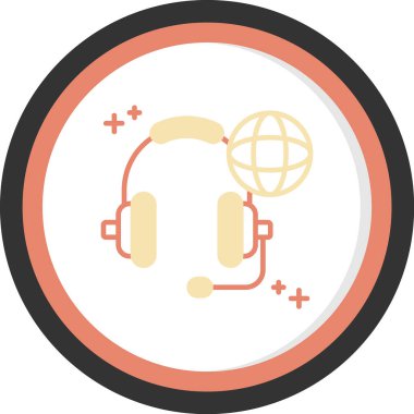 kulaklık simgesi vektör illüstrasyonu