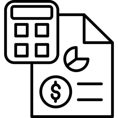 hesap makinesi para simgesi ana hat biçiminde